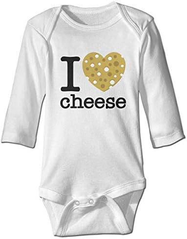 אני אוהבת גבינת לב חמודה חמודה רומפרים לתינוק יוניסקס תינוק שרוול ארוך
