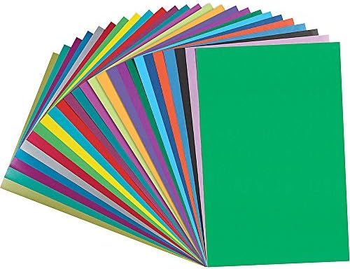 נייר מלאכה מיוחד של רחוב היצירתיות P0057650, 25 צבעים שונים, 12 x 18, 100 גיליונות