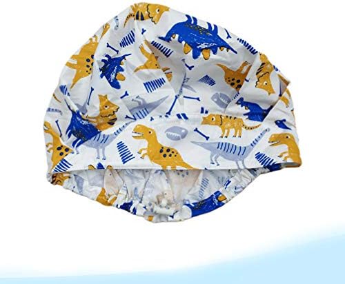 כיסוי ראש כותנה של כובע כובע כותנה כיסוי דינוזאור דפוס הזיעה אטום למים מכסה שינה כובע שינה מתכוונן כיסוי ראש