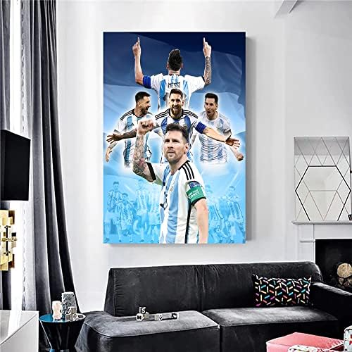 פוסטר כוכב הכדורגל M, 2022 אלוף גביע העולם בארגנטינה פוסטר קיר קיר קיר לחדר בנים