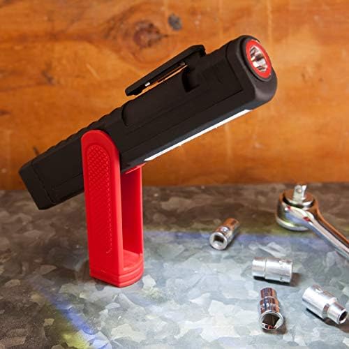 Dorcy 230-Lumen Cob Cocket Pocket Light עם בסיס או קליפ מגנטי, צבעים מרובים, אדום
