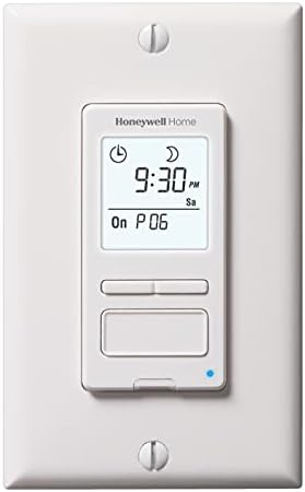 Honeywell Home RPLS540A1002 RPLS540A מתג טיימר הניתן לתכנות Econoswitch, לבן