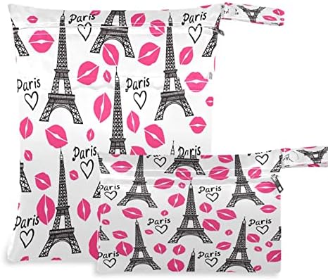 קיגאי פריז אייפל מגדל נשיקה שפתיים 2 יחידות שקיות יבשות רטובות שקית יבשה רטובה לחיתולי תינוק