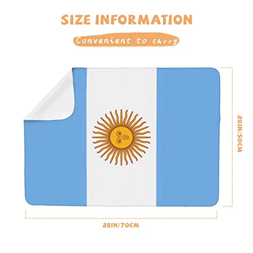 דגל ארגנטינה כרית החלפת תינוקות ניידת חיתול עמיד למים נייד משקל קל משקל