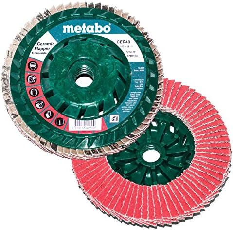 Metabo 629462000 6 x 5/8 - 11 פלאפר קרמי חומר שוחקים דיסקים דש 60 חצץ, 5 חבילה