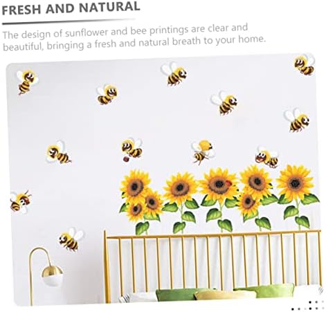 מדבקת קיר חמניות של אברפאן חמניות צמחים תפאורה לעיצוב לילדים דקור קיר פרחים מדבקות חדר מדבקות קיר חמניות פרח דויו מדבקת