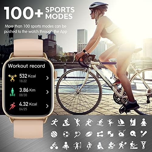 Watch Smart, 2023 שעון כושר חדש עם לחץ דופק דופק מוניטור 1.9 מסך HD גדול מסך Bluetooth צפה
