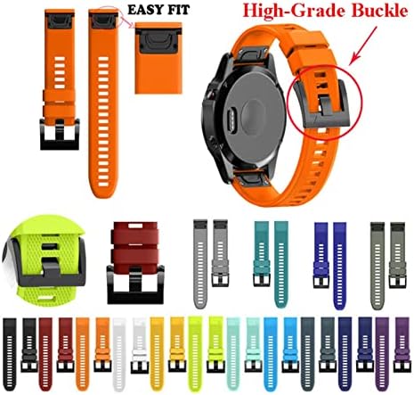 GHFHSG 26 22 20 ממ רצועת Watchband לרצועת Garmin Fenix ​​7x 7 7S צפה מהיר שחרור מהיר סיליקון Easyfit Strap Strap