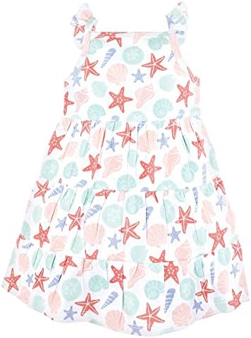 שמלות כותנה לתינוקות של הדסון תינוקות, קליפות ים צבעוניות, 2 פעוטות