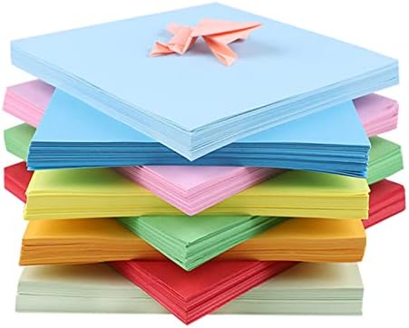 צבעוני נייר מגוון בעבודת יד אוריגמי נייר 120 גיליונות 12 צבעים 15 * 15 סמ 70 מג כרטיסים לילדים, מבוגרים, למתחילים