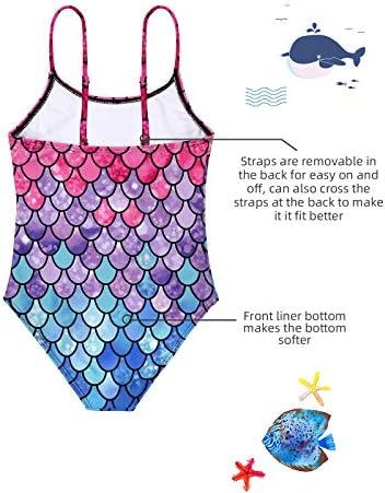 בנות אזו בגד ים בגדי ים אחד לבגדי ים לתינוקות UPF 50+ בגדי ים מודפסים בגדי ים פעוטות מתכווננות 2-8T