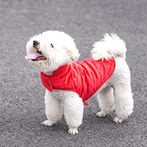 בגדי גור גודל בגודל בינוני חורף גוד רך בגדים חמודים בגדים כלבים בגדים מקורים מעיל כלב חם מזדמן אדום