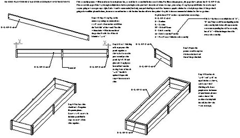מסגרת מיטת גינה מוגבהת DIY קלה - תכנון תכנון הוראות לעיבוד עץ 06