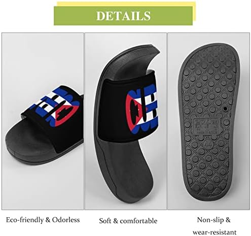 טקסט קובה עם דגל PVC נעלי בית נעליים לא מקורות נעלי חוף חיצוניות מקורות לגברים ונשים