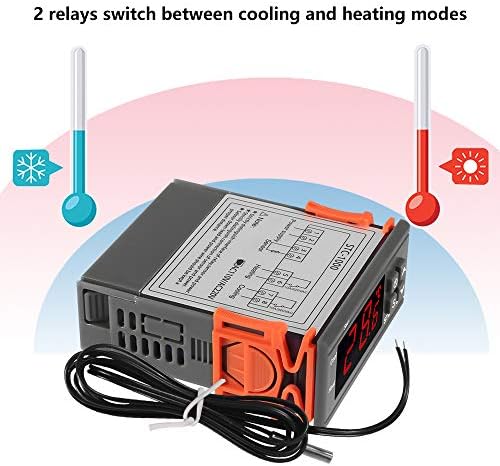 Dorhea STC-1000 בקר טמפרטורה דיגיטלית AC 10A 110V-220V בקר טמפרטורת LED דיגיטלית בקר טמפרטורה חימום קירור תרמוסטט