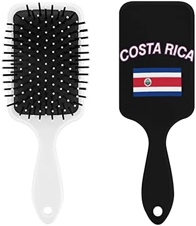 דגל המדינה של קוסטה ריקה מברשת שיער מברשת מברשת חמוד מסרק כרית אוויר לגברים מתנת שיער נשים