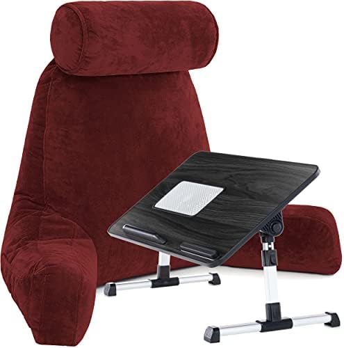 משולבת כרית כרית - כרית משענת גב עם זרועות: XXL מארון ומגש מיטת שולחן ברכי