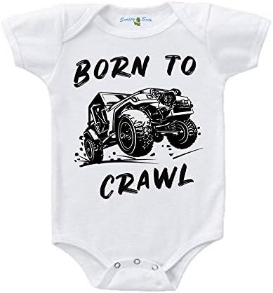 נולד לזחול מחוץ לכביש 4x4 תינוק חמוד גוף גוף תינוק רומפר שרוול קצר