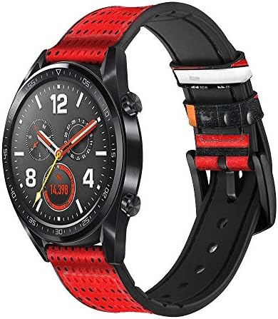 CA0611 מקליט קלטת אדומה עור גרפי רצועת שעון חכם רצועת שעון שורש כף היד SmartWatch Smart Watch גודל