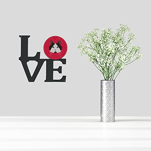 אוצרות קרוליין 5109 וולוו סימריק 2 חתול אהבה מתכת קיר יצירות אמנות אהבה, אדום,