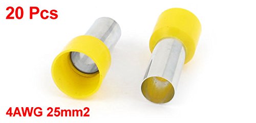 חוט מלחץ מסוף מבודד טבעת חזוק צהוב דואר 25-16 4 ביצה עם 20 חתיכה, 25 מ מ
