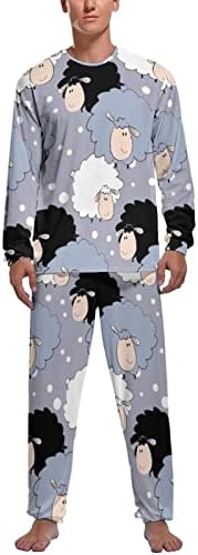 מצחיק ילדותי כבשים גברים של פיג 'מה סט רך ארוך שרוול הלבשת לילה קלאסי טרקלין סט פיג' מה