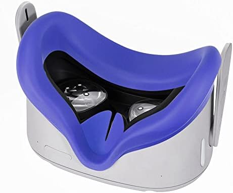 Chofit 1 x vr כיסוי פנים ו -5 יח 'תקע אנטי אבק תואם לאוזניות Oculus Quest 2, כרית כרית הפנים אטומה לרחיצה רחיצה ואנטי אבק לתקעי