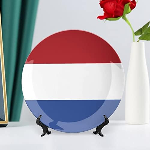 דגל הולנד דגל קרמיקה צלחות דקורטיביות עם עצמות סין סין תלויות קישוטים לוחות קינוח