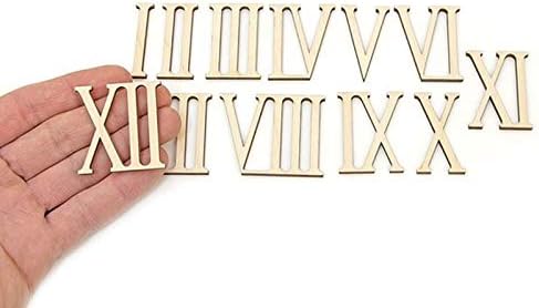 12 יחידות עץ רומי ספרות צורת עץ נומריקה מספרי קישוטי מלאכת קישוט