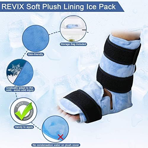 רביקס הברך קרח חבילה לעטוף עבור פציעות לשימוש חוזר וגדול ג ' ל קרח לעטוף עבור רגל, ירך, ירך, הברך ושוק סד