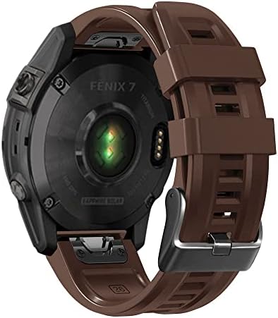 DJDLFA 26 22 ממ סיליקון מהיר מהיר רצועת שעון רצועת שעון עבור Garmin Fenix ​​7X 6X 5X 3HR Watch Stherabit