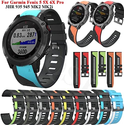 PCGV Sport Silicone Watchband רצועת כף היד עבור Garmin Fenix ​​6x 6 Pro 5x 5 פלוס 3 שעות חכם Smartwatch 22 26 ממ EasyFit מהיר