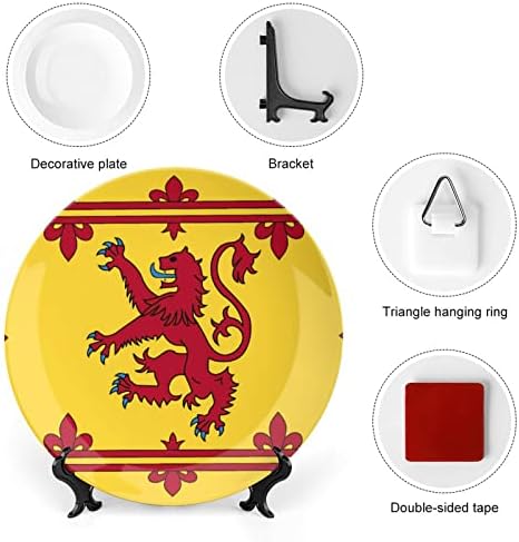סקוטלנד סקוטלנד סקוטי אריה עצם קרמיקה סין צלחות דקורטיביות עם קישוטים לתלייה של צלחות ארוחת ערב