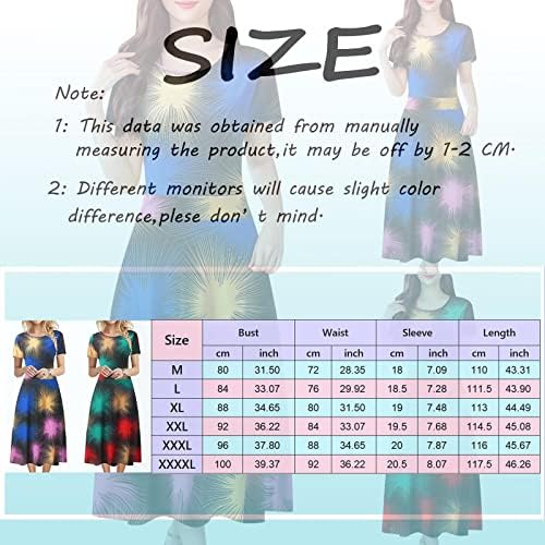 Kuluywon נשים שמלת מקסי מקסי קיץ שרוול קצר 3D 3D שמלה ארוכה ארוכה הדפס פרחוני שמלה מזדמנת מותניים גבוהה