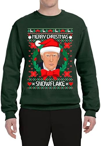 בובי פראי חג מולד שמח טראמפ סוודר חג המולד מכוער יוניסקס סווטשירט גרפי