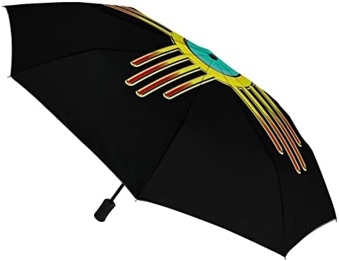 זיה סאן פואבלו ניו מקסיקו 3 קפלים מטריית נסיעות נגד אולטרה סגול מטריות אטומות לרוח מטרייה פתוחה אוטומטית אופנתית