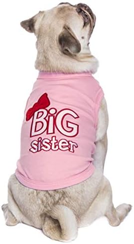פריזאי לחיות מחמד כלב חתול בגדי טי חולצות גדול אחות חולצה