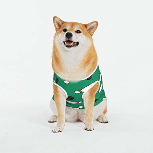 חולצות חיית מחמד כותנה באולינג-סיכות-כדור תלבושות כלבים חתול כלב פיג'מה כלב רך אופן סרבלים חיות מחמד xx-large