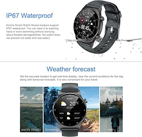 Watch Smart, Smartwatch לגברים נשים IP68 גשש פעילות אטום למים, 1.32HD מסך מגע מלא צג דופק צג שינה מד צעדים עבור טלפונים