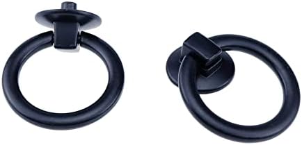 טבעת וינטג 'שחורה שלי 6 יחידים מושכת סגסוגת אבץ מגירת דקורטיבית משיכה טבעת חומרה ריהוט וינטג'