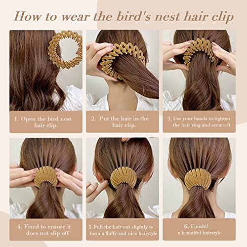 14 יחידות ציפור קן שיער קליפים מחזיק קוקו מחזיק מט אופנה להרחבה קוקו מחזיק שיער סיכת שיער אביזרי עבור נשים בנות
