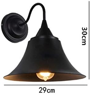 תעשייתי קיר אור, שחור מנורת צל מקורה חיצוני בציר פמוט קיר תאורה רטרו קיר אורות גופי מתכת דואר 27 מושלם עבור מטבח