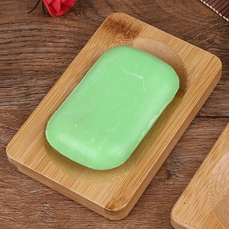 צלחת סבון DHDM מחזיק סבון מעץ עץ סבון קופסת סבון קופסת מיכל צלחת מתלה