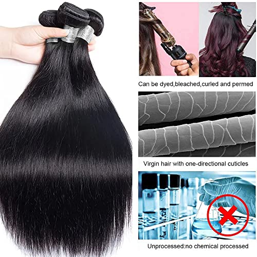 10 א רמי שיער חבילות ישר-ברזילאי שיער חבילות עבור ללא רבב שיער טיפול לוקסוס חבילות של שיער טבעי (161820 אינץ
