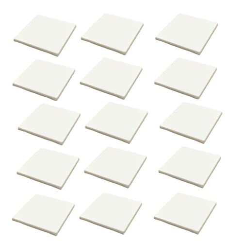 Invento 15 pcs 4 x4 סדין אקרילי צבע לבן 100x100x5 ממ צלחת פלסטיק 5 ממ עובי 4 אינץ '