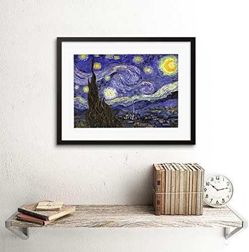 Vincent van Gogh Night Night Master ציור אמן אמנות ממוסגר דפוס F12x1627