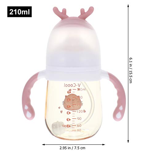 3 יחידות מזין האכלת מים כפול סיעוד לשמור תינוק בקבוק צמצם חלב רעננות פעוט רחב עבור ידית שתייה עם יילוד תינוק