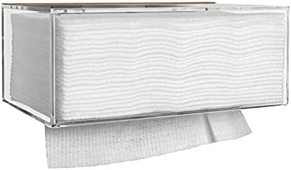 Rahyma Weiping - מחזיקי נייר טואלט מתקן מגבות נייר קיר עם מכסה מחזיק מגבת נייר אקריליק למגבות נייר רב -קיפול