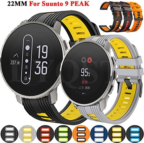 רצועות סיליקון של Houcy עבור Suunto 9 Peak Sport שעון חכם נושם עבור Yamay SW022 Smartwatch להחלפה להקה 22 ממ צמיד
