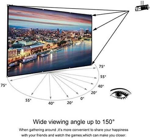 CXDTBH מסך מקרן קיפול בית נייד בית חיצוני KTV Office 3D מקרן מסך מסך הקרנת מסך 60/72/84/100/120 אינץ '